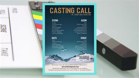 Casting Calls, Auditions For Aspiring Actors In Manila.
